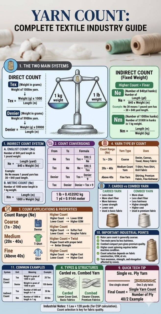 Yarn count technical guide