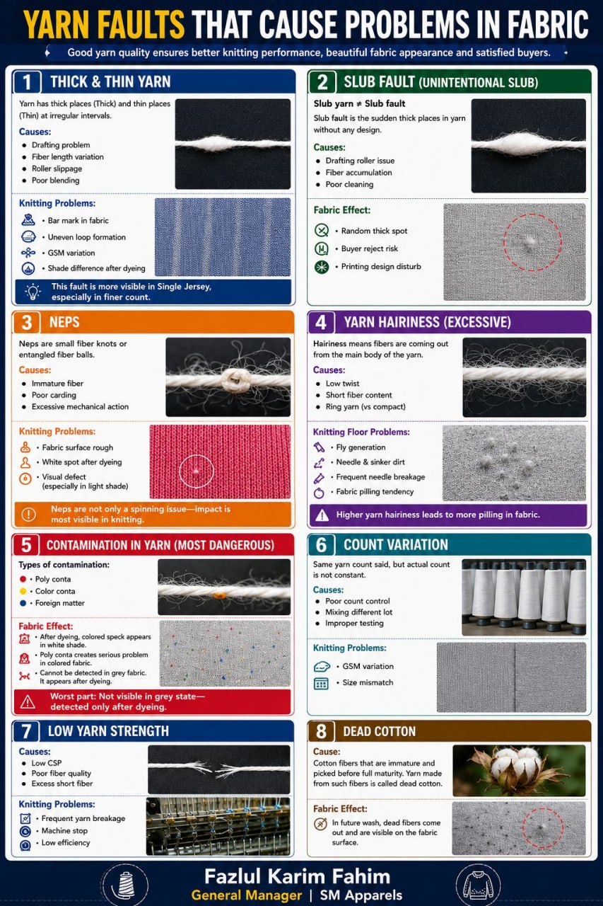 Yarn faults and fabric effects